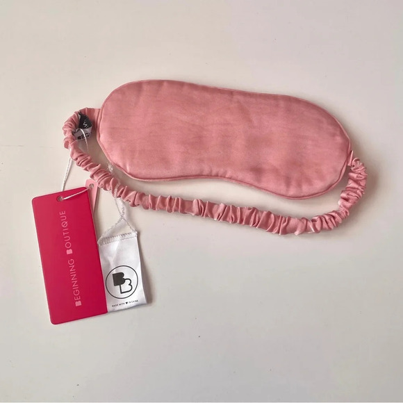 Beginning Boutique Adeline Satin Pink Eye Sleep Mask Barbiecore - Picture 4 of 4